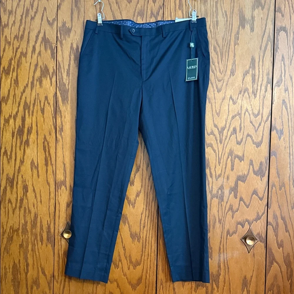 Lauren Ralph Lauren Men's Navy Dark Blue Dress Pants 40x32 total comfort